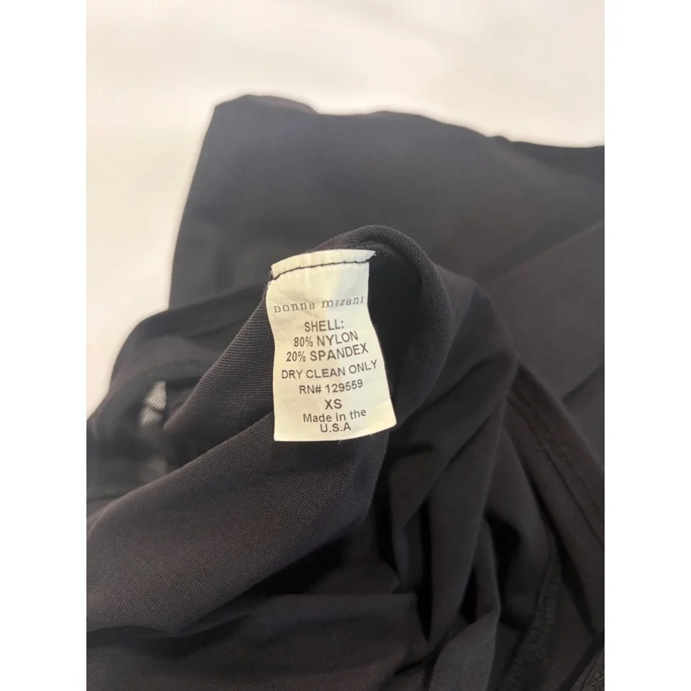 Donna Mizani Black Mesh Panel Bodycon Midi Dress Long Sleeve Cut Out Womens - Picture 10 of 10